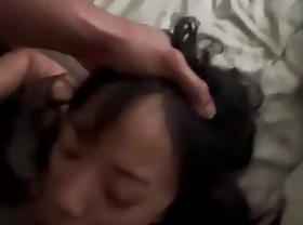 Asian girl sucking bbc